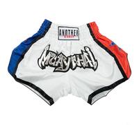 Honseadek Anotherboxer Unisex Muay Thai Boxing Shorts, Breathable Polyester Elastic Waist, For MMA Kickboxing Fighting Training, Suitable For Men And Women(S White)