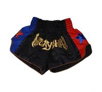 Honseadek Anotherboxer Unisex Muay Thai Boxing Shorts, Breathable Polyester Elastic Waist, For MMA Kickboxing Fighting Training, Suitable For Men And Women(XS Black)