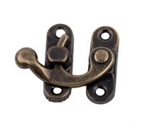 Honseadek Antique Bronze Metal Hasp Hook Lock Set 30 Pack Iron Padlock Latch for Small Jewelry Box Wooden Case Decorative Vintage Hardware with Screws(Bronze)