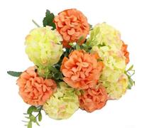 Honseadek Artificial Hydrangea Bouquet, 10 Flower Head Realistic Silk Fake Flowers for Home Decor, Wedding Centerpiece, Living Room, Bedroom, Mantel Display(coral powder)