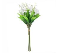 Honseadek Artificial Lily Of The Valley Fake Bell Flowers For Home Decor Plastic Spring Bouquet Arrangement Maintenance Faux Floral Stems Wedding Table Centerpiece Flowers Office Desk Display