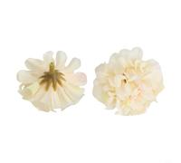 Honseadek Artificial Silk Hydrangea Flower Heads 50 Pcs, 4.5cm Craft Flowers for Wedding Party Decor, DIY Hair Accessories, Bouquets, Hats, Scrapbooking,(Champagne)