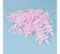 Honseadek Artificial Willow Home Branches - 52 Cm Leaves Locust Foliage Floral Plastic Silk Tree Decor for Simulated Living Room Bedroom Office (Set o (Pink)