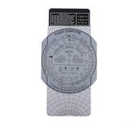 Honseadek Aviation Flight Computer, E6B Navigation Slide Rule, Plotter For Pilot Training, Transparent ABS Material, Measures Lengths, Angles And Distances