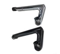 Honseadek Bike Gooseneck Stem,Aluminium Alloy Bicycle Stem,25.4mm | Stem,Minus 17 Degree Riser,80mm Reach Bike Stem,180mm Extension Stem,Silver Bicycle Handlebar Stem,Black