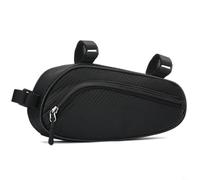 Honseadek Bike Triangle Frame Bag Large Storage Pouch Wear-Resistant Polyester Saddle Mount, For Mountain Road Bikes Cycling Repair Tool Kit Black(right side)