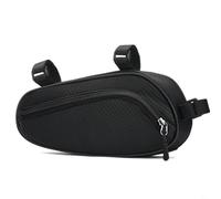 Honseadek Bike Triangle Frame Bag Large Storage Pouch Wear-Resistant Polyester Saddle Mount, For Mountain Road Bikes Cycling Repair Tool Kit Black(left)