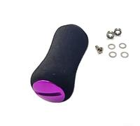 Honseadek Black EVA Fishing Reel Handle Knobs for Daiwa 27mm Shaft, Includes Bearing Gasket - 1 Set (40 x 19mm), Compatible with & Other Brands(purple)