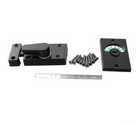 Honseadek Black Zinc Alloy Indicator Bolt, Bathroom Privacy Door Lock, Vacant Engaged WC Toilet Partition Latch, Matt Finish, For Toilet Or Shower Doors