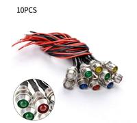 Honseadek Blue Panel Light 12V DC Waterproof Indicator for Industrial Dashboard Use, IP55 Rated Panel Indicator, Red LED Indicator Green Dash Light