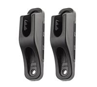 Honseadek Boat Clam Cleats 2 Pack - Quick Lock Rope Cleats for Compatible Having 4-6mm Nylon Rope Reinforced Nylon Marine Hardware 85mm Length Black