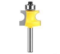 Honseadek Bullnose Beading Router Bit 6mm Shank for Woodworking - Two-Flute Carbide-Tipped Cutter with Silver Induction Brazing, Compatible with Handheld & Table Routers(6.35x9.5mm)
