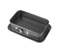 Honseadek Cake Tin, 28x18x6.5cm Spring Form Pan Rectangular Cake Baking Trays Cheesecake Tin for Baking with Removable Bottom, Baking Pan Cake Molds