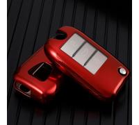 Honseadek Car Key Cover for Roewe RX5 MG3 MG5 MG6 MG7 and ZS, Foldable Key Case, Protective Shell, Red Blue Pink Silver Black(RED)