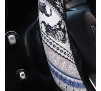 Honseadek Car Steering Wheel Cover for Fit 37-38cm Diameter with Anti-Slip Canvas Elephant Ethnic Design Durable Soft Touch Inte