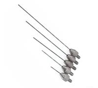 Honseadek Carbide Needle Contact Points 0.8mm Tip M2.5 Thread Compatible with Dial Indicator Depth Gauge for Measuring Grooves or Holes, Silver, Set of 5, Effective Length Options 10mm to 50mm