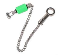 Honseadek Carp Fishing Bobbin Indicator with Hanger Clip System and Weights, Stainless Steel Bite Alarm Sling for Carp Fishing, Multi-Colored Set(Green)