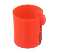Honseadek Carp Pole Pots Pellet Cup Fishing Rod Clip Feeder Bait Cup PP Material 47mm Height 40mm Diameter Fits 2-6mm Rod Diameter Feeding Pot Accessory(Red)