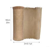 Honseadek Chairs Plus Furniture Diy Projects Natural Coffee Color 35cm/40cm/45cm/50cm/60cm W Rattan Mesh Roll Sheet Webbing Caning for Fabric (B)