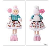 Honseadek Charming Stretch Snowman Figurine Christmas Ornament for Festive Home and Office Decor, Soft Fabric Construction with Telescopic Design(grandma)