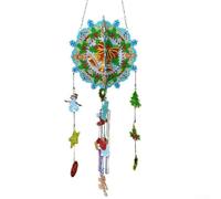 Honseadek Christmas Art Wind Chime DIY Kit with 5D Painting for Home Decor Complete Craft Set for Windows, Gardens and(D)