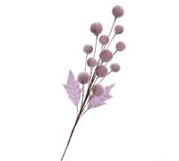 Honseadek Christmas Tree Velvet Branch Ornaments with Ball Spikels, 55 cm Festive Hanging Decorations for Holiday Home & Garden Décor(Rose gold)