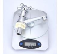 Honseadek Chrome Basin Faucet for Traditional Bathroom Sinks - Zinc Alloy Construction Having Copper Spout Dual Handle Cross Head Tap 12cm Height Cold W