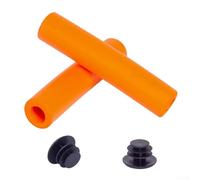 Honseadek Comfortable Damping Bicycle Hand Grips, Anti Slip Sponge Handlebar Covers, Soft Foam Silicone Bike Grips, Non Scratch Inner Wall Bike Handles(Orange)