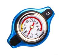 Honseadek Coolant Reservoir Cap for Car Motorcycle - Radiator Cap with Temperature Measurement, Aluminum Alloy Water Tank Cap, Blue Fitment Coolant