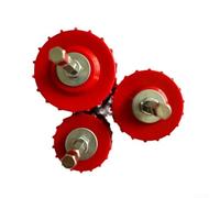 Honseadek Copper Pipe Cleaner Set For Power Drill, 3/9pc Tube And Steel Wire Brushes, 1/2 3/4 1 Inch, 8-19mm, Rust Removal Polishing Tool For Plumbing(3PCS)