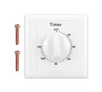 Honseadek Countdown Timer Switch Ac220v 2000w Mechanical Electronic Controller for Water Pumps Home Appliances 86 Panel Wall Mount Switch (TIMING 120MIN)