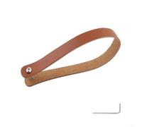 Honseadek Cowhide Handle Quick Release Bag Accessory for Ficycle Front Carrier with 300x15x2mm Steel Tape and Simple Design(Brown sku)