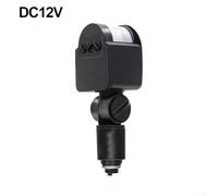 Honseadek DC12V PIR Motion Sensor Switch for for LED Lights Infrared Detector Wall Mount 50W Automatic On Off ABS Shell Indoor Outdoor Control(Black)