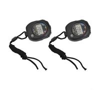 Honseadek Digital Stopwatch 2 Pack with 2 Lap Memory 1/100 Second Accuracy Large Display for Swimming Running Training Compatible with Gym Sports Timing