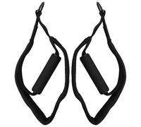 Honseadek Double Loop Pilates Circle Foot Straps Set, Adjustable Non-Slip Resistance Bands with D-Rings for Pilates Reformer Equipment, Soft Fleece