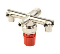 Honseadek Double Outlet Air Compressor Pressure Regulator Valve Switch Zinc Alloy Fitting Piston Type High Precision Flow Control Tool Workshop Equipment Part