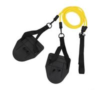 Honseadek Dryland Swim Trainer with Detachable Paddles and Adjustable Resistance Band for Upper Body Strength Training and Swimming Technique Improvement(Yellow 20lb)