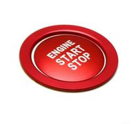Honseadek Engine Start Stop Push Button Cover And Ring, Red | Aluminum Alloy Trim Kit For Toyota For Camry For Tacoma Prius For RAV4 For Avalon, Quality Sporty Interior Upgrade