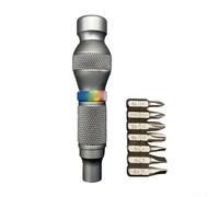 Honseadek Ergonomic Screwdriver with Magnetic Auto-Lock Chuck and Precision 6.35mm Bits, for Electronics, Furniture Assembly and Automotive Maintenance(C)