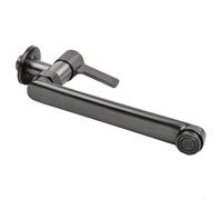 Honseadek Extended Wall Mounted Single Cold Kitchen Sink Tap, 304 Stainless Steel Construction, Rotatable Spout Design, Single Lever Control(20cm)