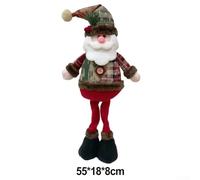 Honseadek Festive Christmas Figurine with Adorable Snowman, Reindeer and Santa Claus - Soft Cloth Holiday Decor for Home and Table Display, 55cm Height(The Old People)