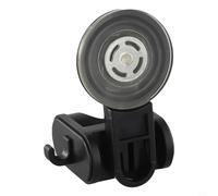 Honseadek Flexible Shower Head Holder for Wall Mount - Abs Plastic Bathroom Bracket Having Suction Cup 3.94 X 2.76 X 2.01 Inch White or Black (BLACK)