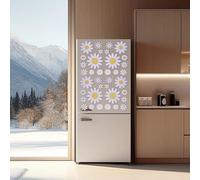 Honseadek Floral Double-sided Pvc 82-piece White Spring Decor Set for Glass Mirrors Doors - Reusable Clings Daisy Stickers for Easter Home Seas