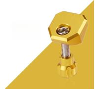 Honseadek Folding Bike Headset Cap, Quick Release Stem Cover for P8 P10, CNC Aluminium Top Cap Replacement, Anodised Fork Clamp Bolt(Gold)
