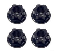 Honseadek For Bicycle Flower Drum Screw M10 Track Wheel Nuts Fixie Axle for Rear Hub 4Pcs For Bike Bolts High-Strength Aluminum Alloy Lightweight Durable(black sku)