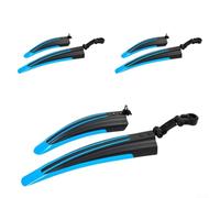 Honseadek For Bike Mudguard Set of 3 Pairs Front and Rear Guards for Mountain Bikes Fits 25.4mm/28.6mm/31.8mm Seatposts Constructed from Durable PP Plastic(Blue Black sku)