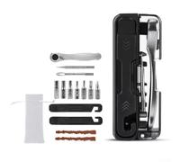 Honseadek For Bike Tyre Puncture Repair Kit with Multi-Functional Hex Key Set, Ratchet Wrench, Tire Levers and Storage Bag for Mountain For Bike and Road For Bike(no inflate nozzle)