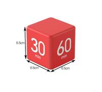 Honseadek For Cube Timer for Cooking, Kitchen Countdown Timer with Gravity Sensor, 15-20-30-60 Minute Preset, ABS Plastic, Silent Operation for Home, Study(RED)
