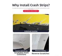 Honseadek Front Bumper Skid Plate Car Bumper Protection Strip Compatible with Most Models Vehicle Front Lip Guard Rubber Black