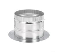 Honseadek Galvanised Iron Duct Connector Flange for 4 6 8 | Inch Flexible Metal Pipe, Deep Insert HVAC Ventilation Fitting, Dryer Vent Adapter Extractor Fan Wall